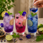 Create colorful mocktails.