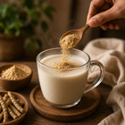 Mix with warm milk.
